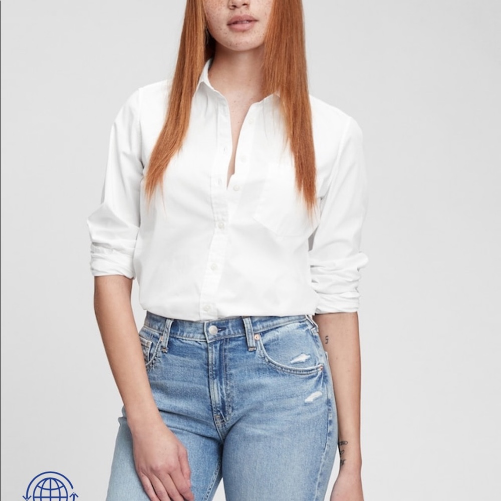 GAP | 100% organic cotton perfect shirt in white